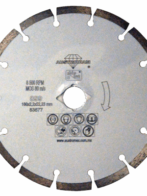 DISCO DE DIAMANTE SEGMENTADO CHIP-CUT 899 AUSTROMEX