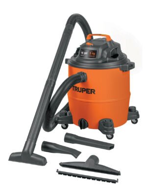 ASPIRADORA DE SOLIDO Y LIQUIDO, 16 GAL, PLASTICA, TRUPER CODIGO: 101520