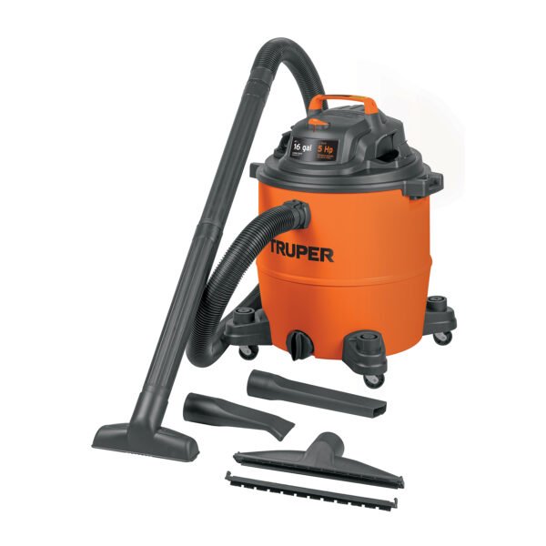 ASPIRADORA DE SOLIDO Y LIQUIDO, 16 GAL, PLASTICA, TRUPER CODIGO: 101520